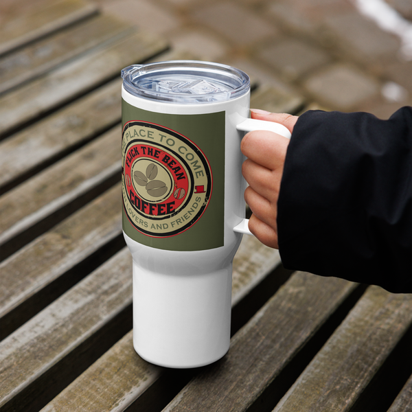 Flick the Bean Coffee Travel mug with a handle