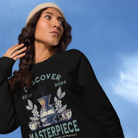 DISCOVER MASTERPIECE Unisex organic raglan sweatshirt