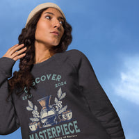 DISCOVER MASTERPIECE Unisex organic raglan sweatshirt