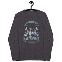 DISCOVER MASTERPIECE Unisex organic raglan sweatshirt