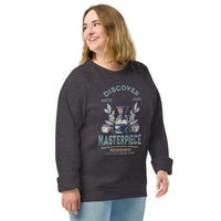 DISCOVER MASTERPIECE Unisex organic raglan sweatshirt