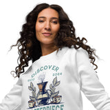 DISCOVER MASTERPIECE Unisex organic raglan sweatshirt