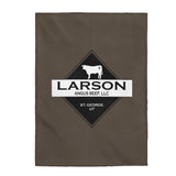Larson Beef Logo Velveteen Plush Blanket