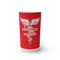 MoM - Conical Coffee Mugs - white on red