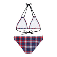 Strappy Bikini Set - RWB Plaid