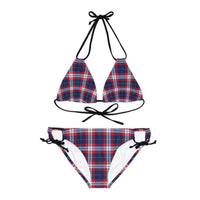 Strappy Bikini Set - RWB Plaid