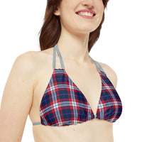 Strappy Bikini Set - RWB Plaid