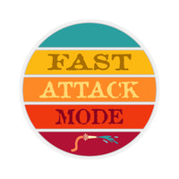 Fast Attack Mode Kiss-Cut Stickers