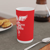 MoM - Conical Coffee Mugs - white on red