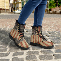 USA Flag Trendy Leather Boots