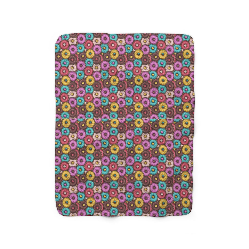DONUTS!! Sherpa Fleece Blanket