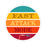 Fast Attack Mode Kiss-Cut Stickers