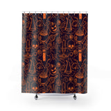 Halloween Line-art Shower Curtains