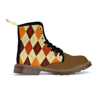 Autumn Argyle Women's Canvas Boots