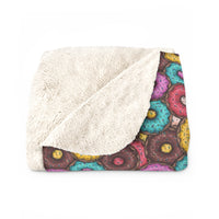 DONUTS!! Sherpa Fleece Blanket