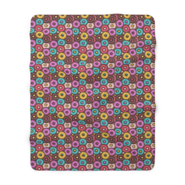 DONUTS!! Sherpa Fleece Blanket