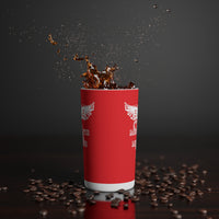 MoM - Conical Coffee Mugs - white on red