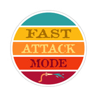 Fast Attack Mode Kiss-Cut Stickers