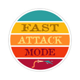 Fast Attack Mode Kiss-Cut Stickers