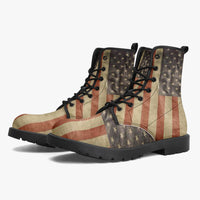 USA Flag Trendy Leather Boots