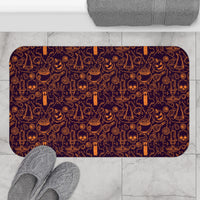 Halloween Line art Bath Mat