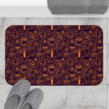 Halloween Line art Bath Mat