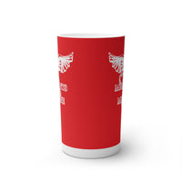 MoM - Conical Coffee Mugs - white on red
