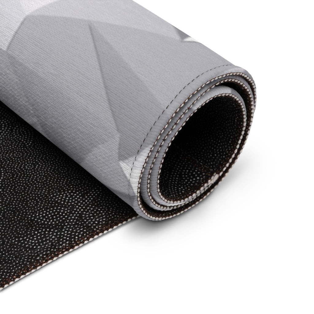 White and Grey Geometric Dornier Rug