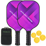 USAPA Premium Graphite Pickleball Rackets; 2 Paddles; 4 Pickleballs and a Carry Case