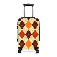 Orange and Brown Argyle Carry-on