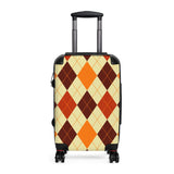 Orange and Brown Argyle Carry-on