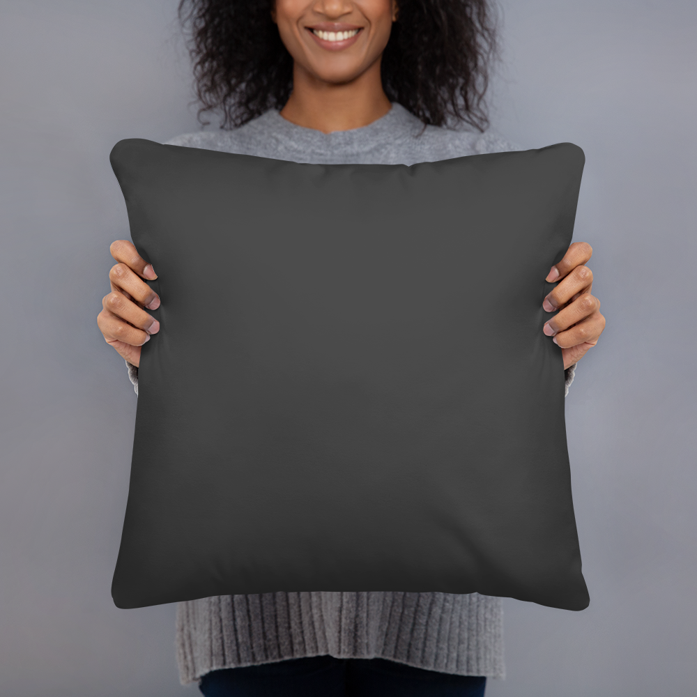 Red and Gray Argyle Pillow