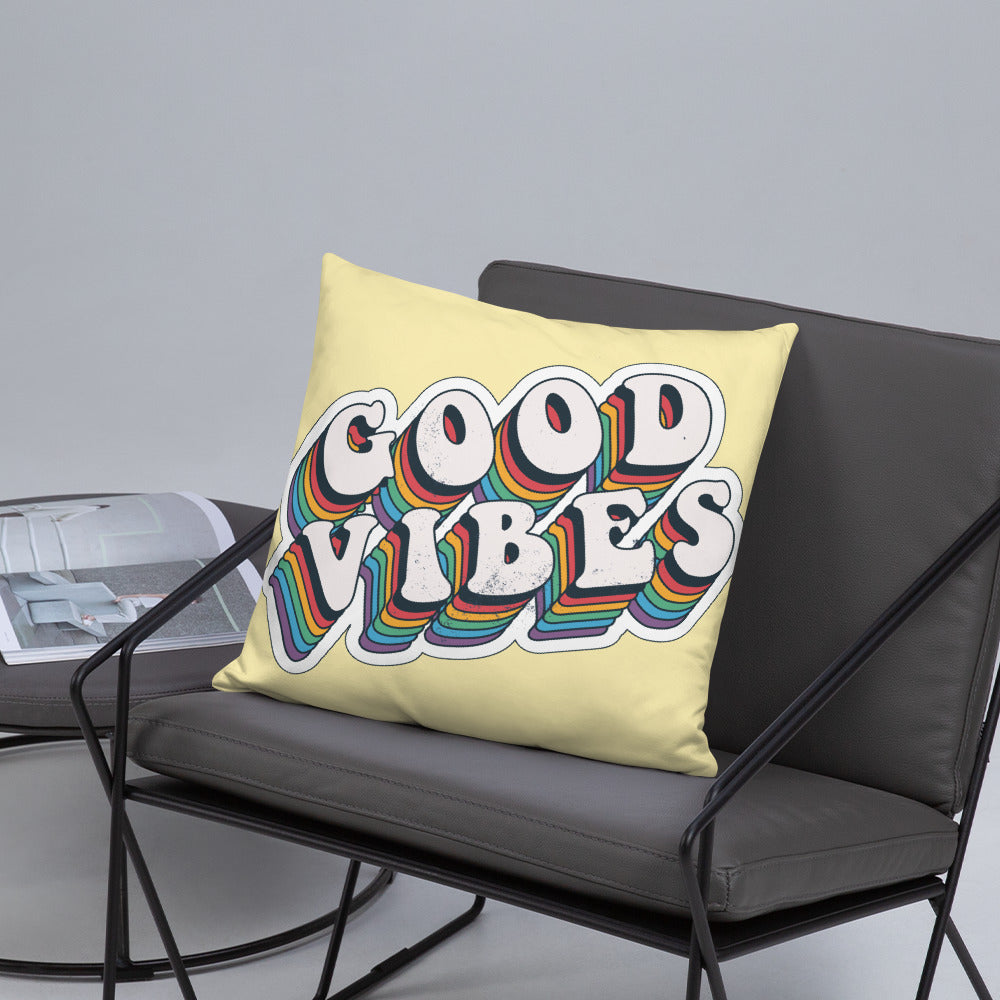 Good Vibes Retro - Basic Pillow