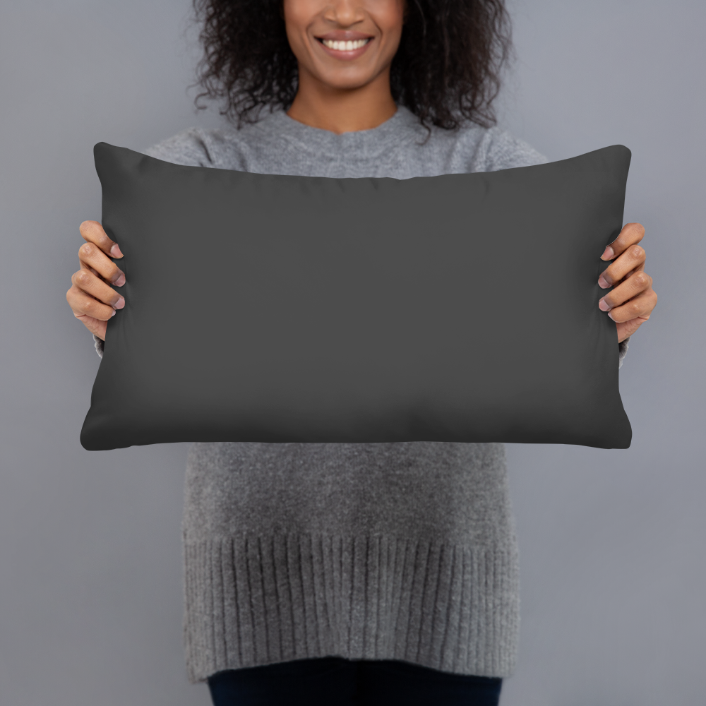 Red and Gray Argyle Pillow