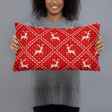 Ugly Sweater Reindeer Pillow