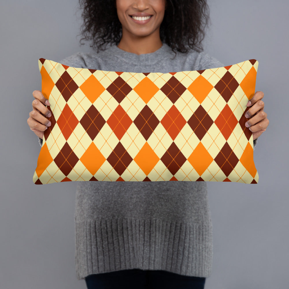 Fall Argyle Basic Pillow