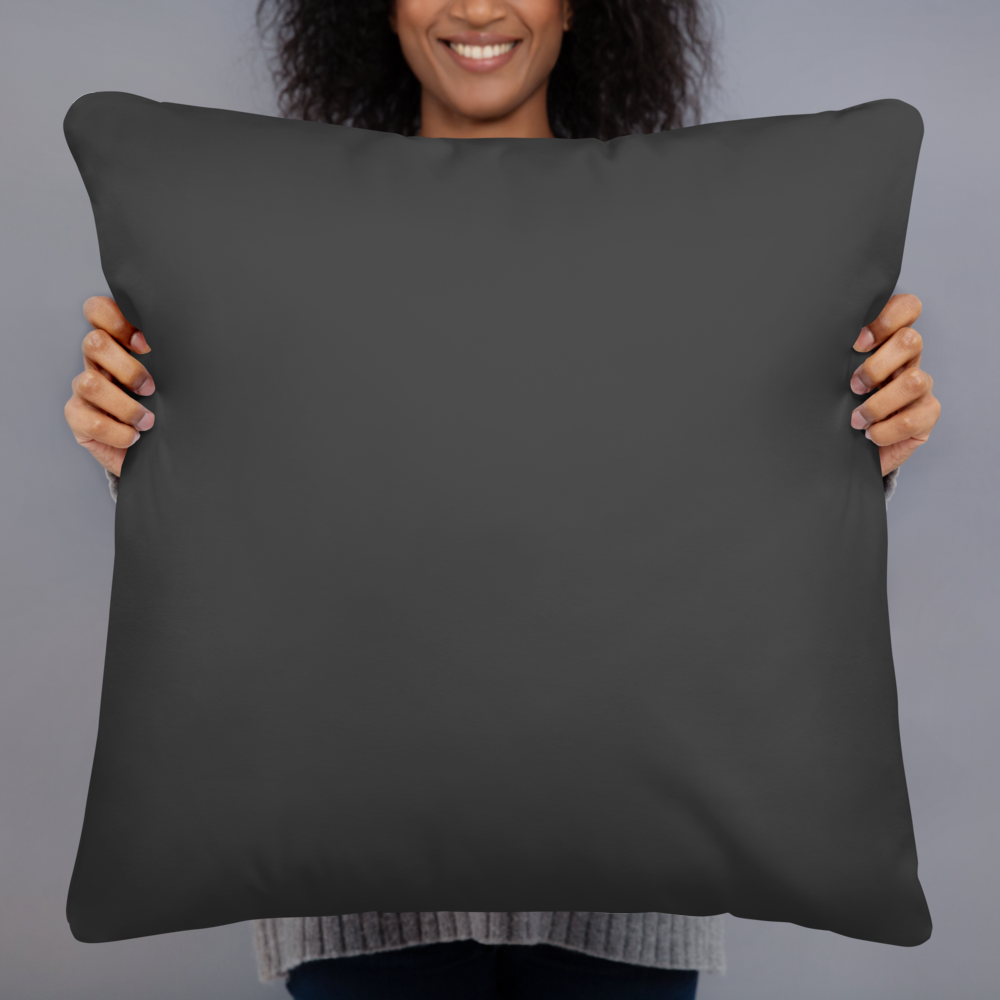 Red and Gray Argyle Pillow