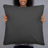 Red and Gray Argyle Pillow
