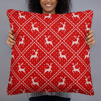 Ugly Sweater Reindeer Pillow