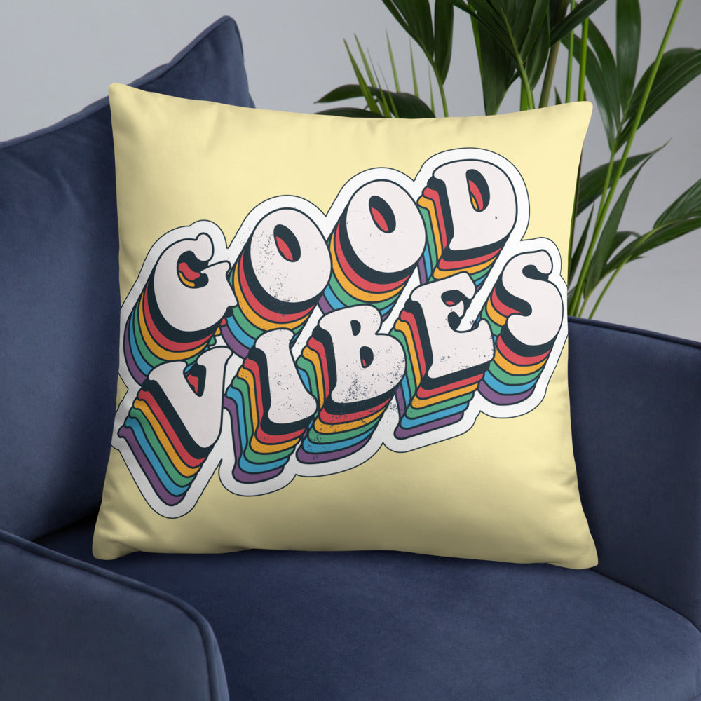 Good Vibes Retro - Basic Pillow