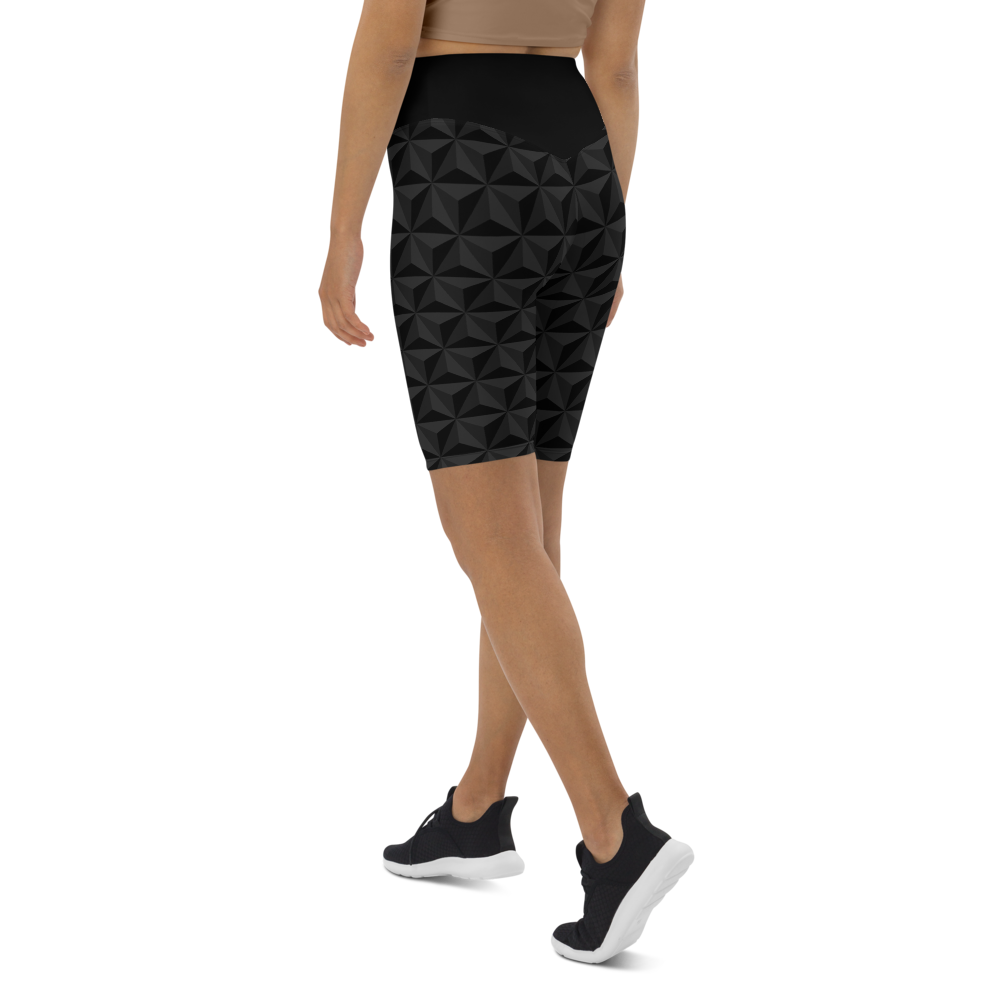 Black Pyramid Biker Shorts