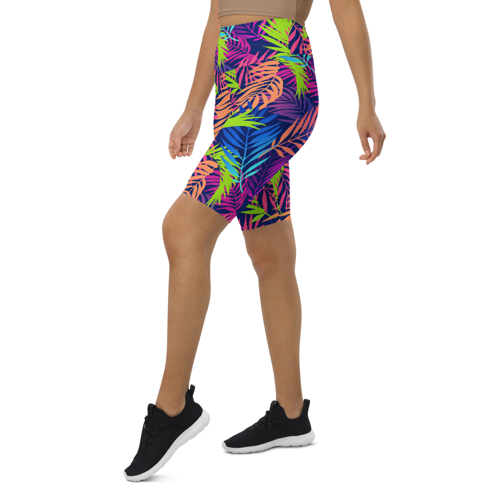 Bright Colored Leaves Biker Shorts