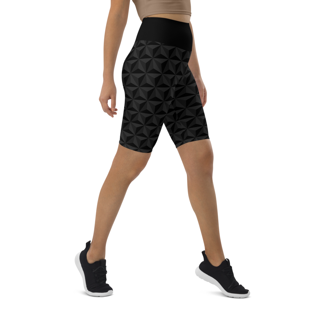 Black Pyramid Biker Shorts