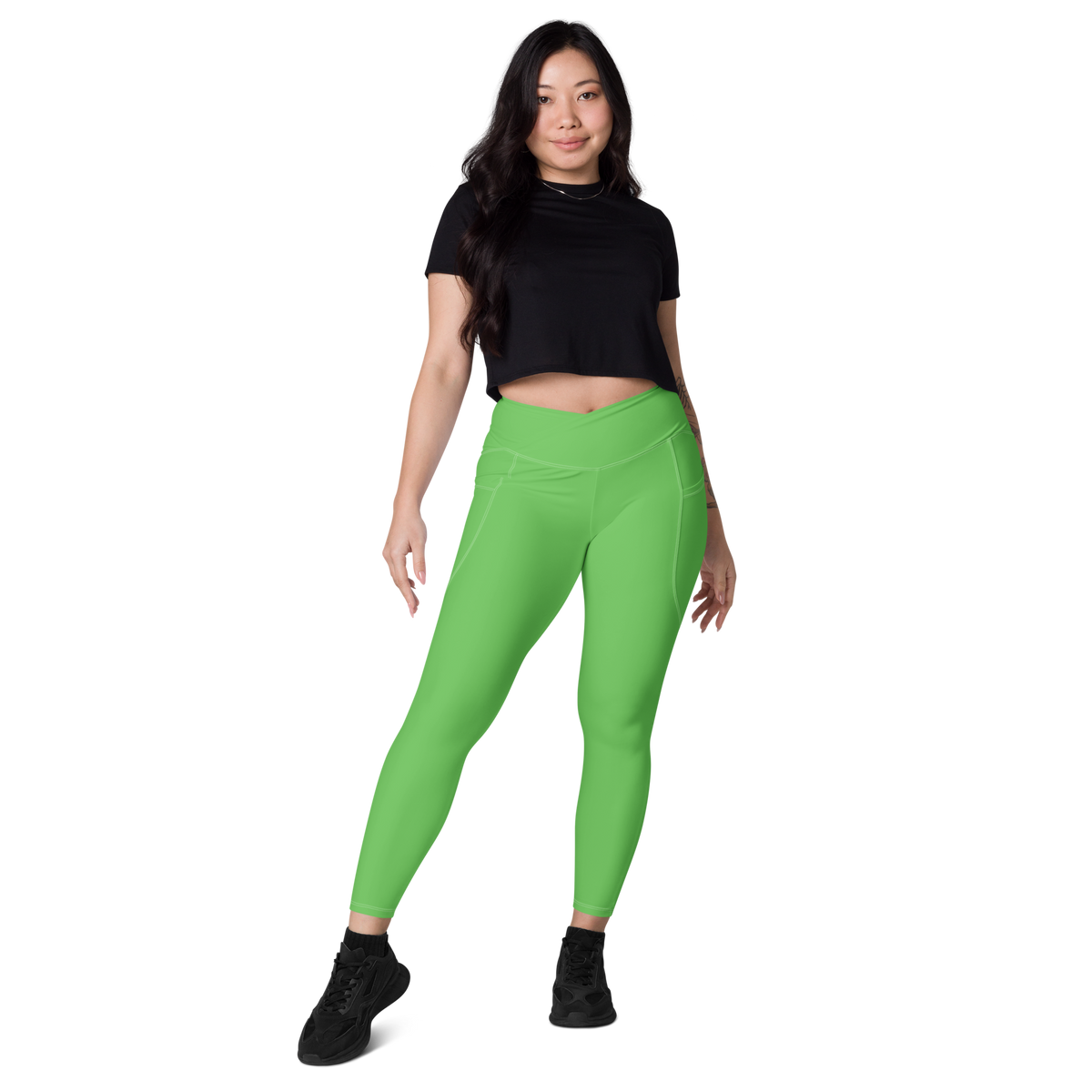 Key Lime Pie - Crossover leggings with pockets