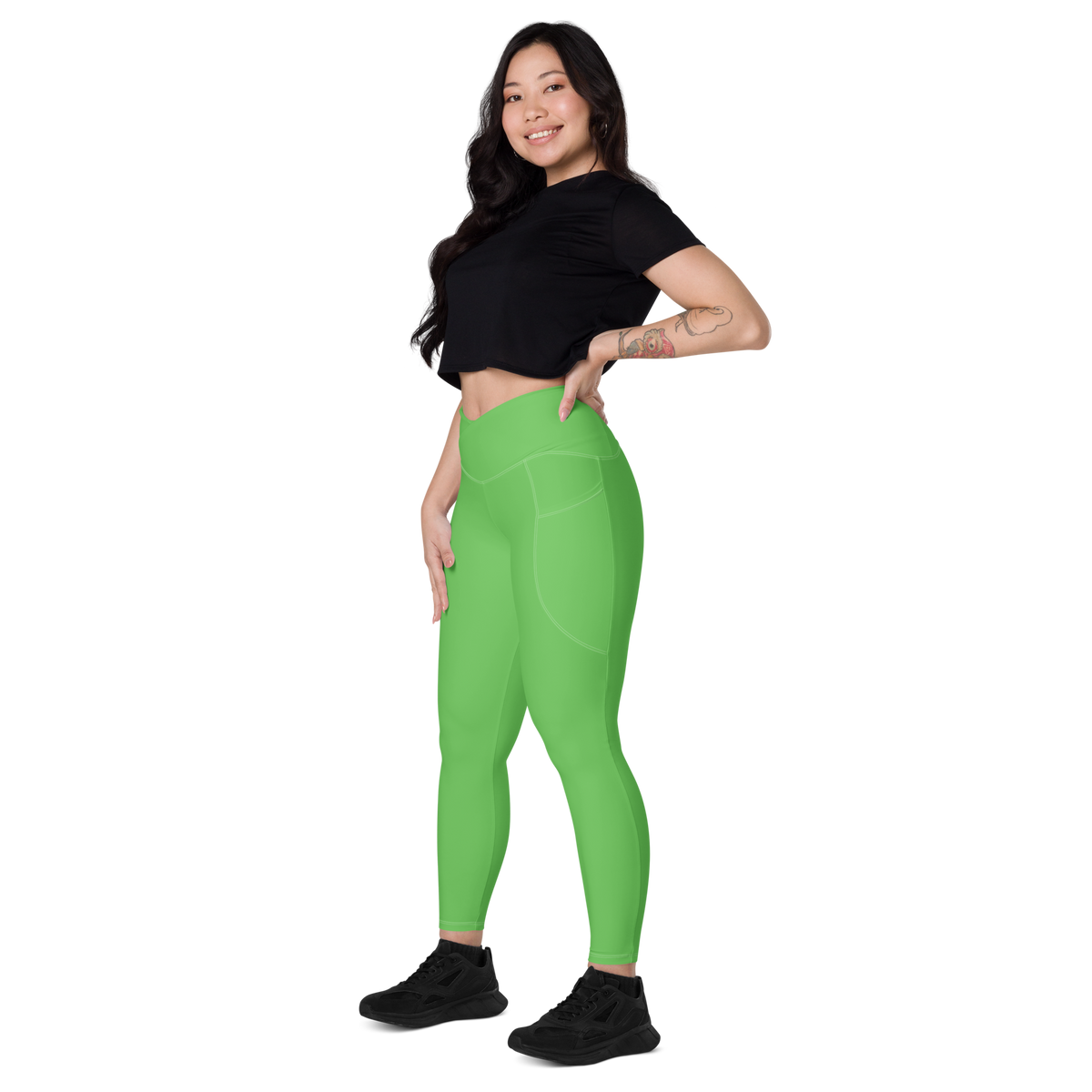 Key Lime Pie - Crossover leggings with pockets