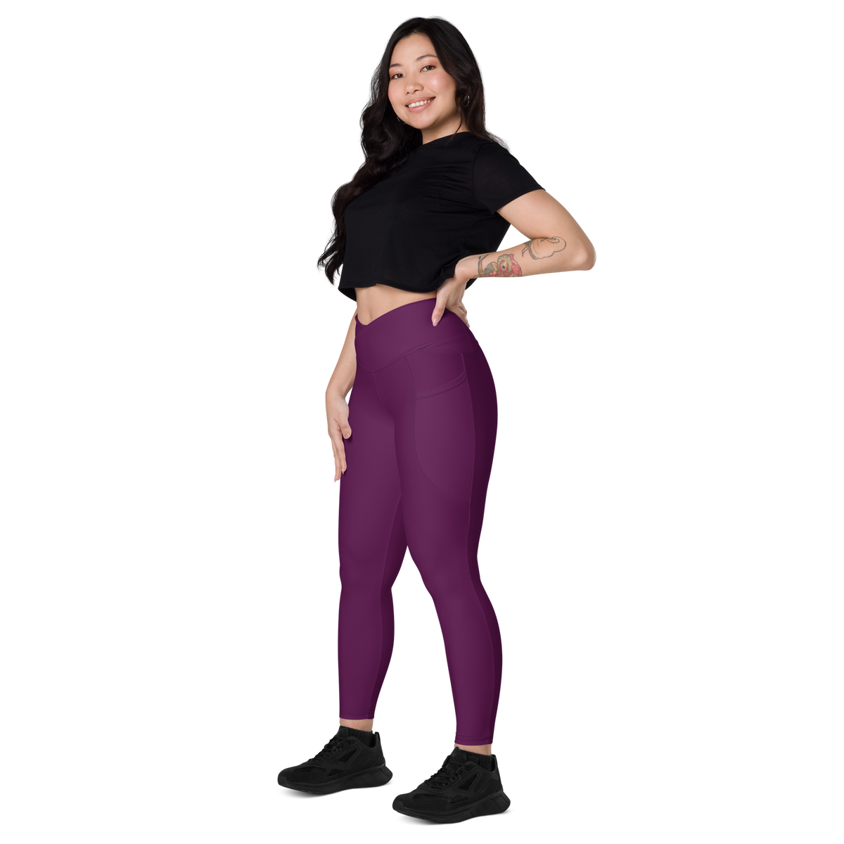 I can be Burple - Crossover leggings with pockets