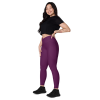 I can be Burple - Crossover leggings with pockets