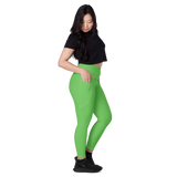 Key Lime Pie - Crossover leggings with pockets