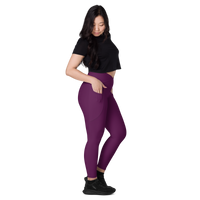 I can be Burple - Crossover leggings with pockets