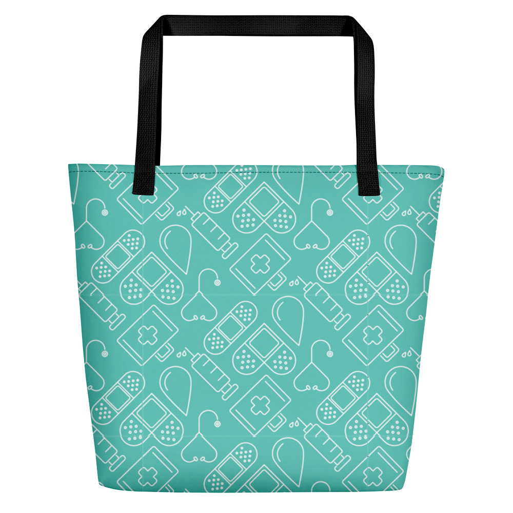 Nurse Collage Beach Bag